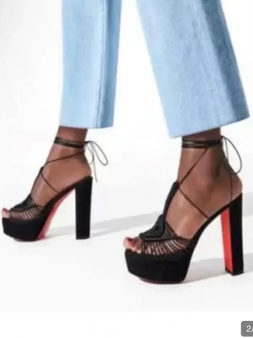 NWOT Christian Louboutin Janis Alta Platform Espadrilles